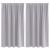 Perdele cu perdele 2 pcs Gri metalic Poliester GartenMobel Dekor