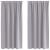 Perdele cu perdele 2 pcs Gri metalic Poliester GartenMobel Dekor