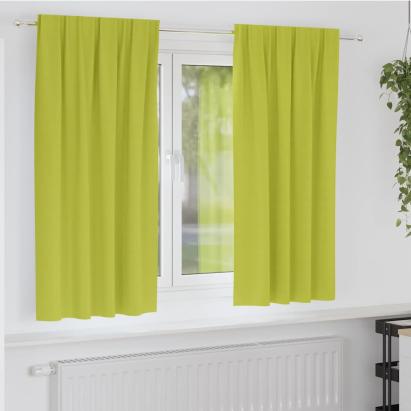 Perdele cu perdele 2 pcs Verde măr Poliester GartenMobel Dekor