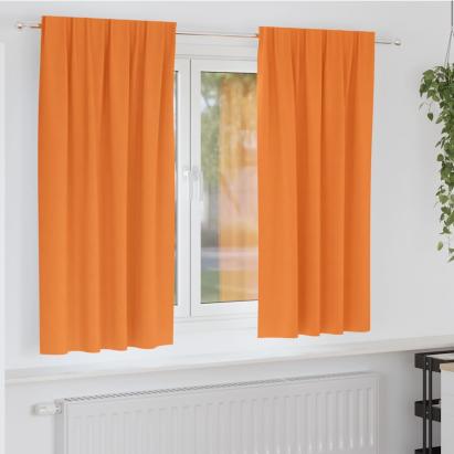 Perdele cu perdele 2 pcs Portocaliu Poliester GartenMobel Dekor