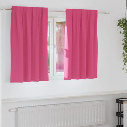 Perdele cu perdele 2 pcs Roz intens Poliester GartenMobel Dekor