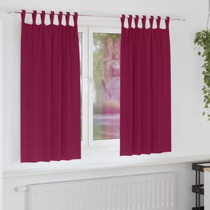 Perdele cu perdele 2 pcs bordo Poliester GartenMobel Dekor