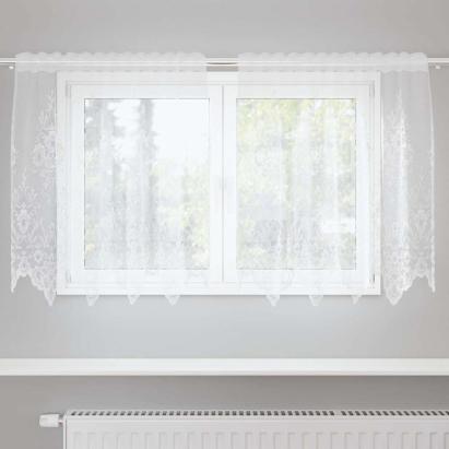 Perdele cu perdele Alb 150 x 80 cm Poliester GartenMobel Dekor