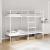 Pat supraetajat fără saltea alb 75x190 cm oțel GartenMobel Dekor