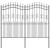Gard de grădină Gri 215 cm Oțel vopsit în pulbere GartenMobel Dekor