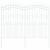 Gard de grădină Alb 215 cm Oțel vopsit în pulbere GartenMobel Dekor