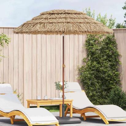 Parasol de Plajă Maro Ø 160 x 196 cm Oțel GartenMobel Dekor
