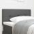 Tăblie cap cu headboard Manual Gri închis 80 cm țesătură GartenMobel Dekor