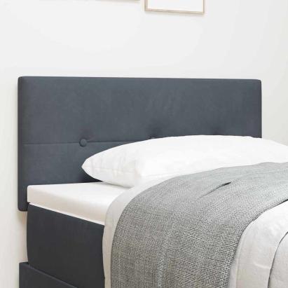 Tăblie cap Pe perete cu headboard Gri închis 80 cm Catifea GartenMobel Dekor