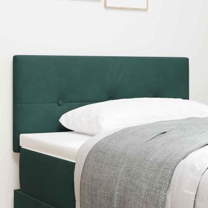 Tăblie cap Pe perete cu headboard Verde închis 90 cm Catifea GartenMobel Dekor