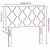Tăblie cap Pe perete Geometric Manual Gri deschis 80 cm Catifea GartenMobel Dekor