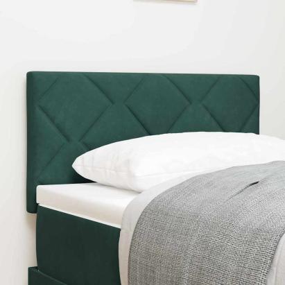 Tăblie cap Pe perete Geometric Verde închis 80 cm Catifea GartenMobel Dekor