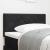 Tăblie cap Pe perete Geometric cu headboard Negru 90 cm Catifea GartenMobel Dekor