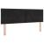 Tăblie cap Pe perete Geometric Manual Negru 144 cm Catifea GartenMobel Dekor