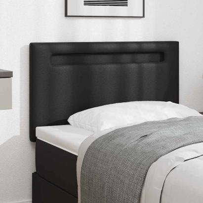 Tăblie cap Pe perete cu headboard Manual Negru 100 cm PVC GartenMobel Dekor