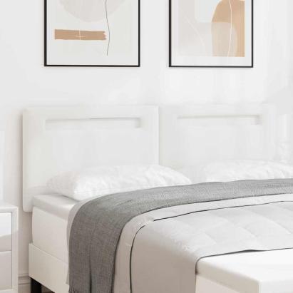 Tăblie cap Pe perete cu headboard Manual Alb 160 cm PVC GartenMobel Dekor