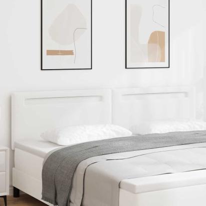 Tăblie cap Pe perete cu headboard Manual Alb 200 cm PVC GartenMobel Dekor