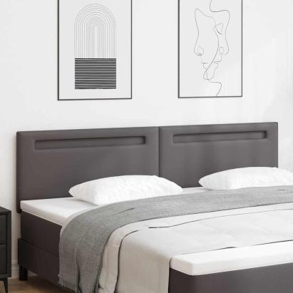 Tăblie cap Pe perete cu headboard Manual Gri 200 cm PVC GartenMobel Dekor