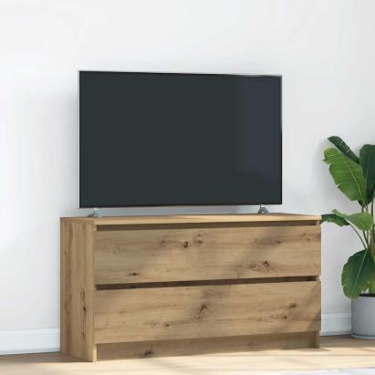 Comodă TV, stejar artizanal, 100x35x54 cm, lemn prelucrat GartenMobel Dekor