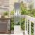 Ghiveci de Grădină cu Panou Decorativ Argintiu 32 x 140 cm GartenMobel Dekor