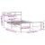 Cadru de pat cu headboard Alb 140 x 190 cm Lemn masiv de pin GartenMobel Dekor