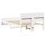 Cadru de pat cu headboard Alb 140 x 190 cm Lemn masiv de pin GartenMobel Dekor