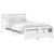 Cadru de pat cu headboard Alb 135 x 190 cm Lemn masiv de pin GartenMobel Dekor