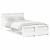 Cadru de pat cu headboard Alb 120 x 190 cm Lemn masiv de pin GartenMobel Dekor