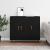 Bufet Negru 90 x 34 x 80 cm Lemn compozit GartenMobel Dekor