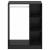 Dulap cu raft Stejar negru 77 x 48 x 102 cm Lemn compozit GartenMobel Dekor