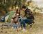 Masa pliabila metalica pentru gradina, plaja sau picnic, blat MDF, 60x42x27cm Household NewTrend