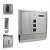 Cutie postala de exterior, pentru gard sau perete, din otel zincat, cu incuietoare, 37x11x37cm, gri argintiu Household NewTrend