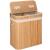 Cos de rufe din bambus cu capac, 2 compartimente, sac detasabil, volum 100L, 53x32x62cm, maro Household NewTrend
