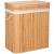 Cos de rufe din bambus cu capac, 2 compartimente, sac detasabil, volum 100L, 53x32x62cm, maro Household NewTrend
