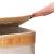 Cos de rufe din bambus cu capac, 2 compartimente, sac detasabil, volum 100L, 53x32x62cm, maro Household NewTrend
