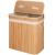 Cos de rufe din bambus cu capac, 2 compartimente, sac detasabil, volum 100L, 53x32x62cm, maro Household NewTrend