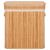 Cos de rufe din bambus cu capac, 2 compartimente, sac detasabil, volum 100L, 53x32x62cm, maro Household NewTrend