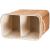 Cos de rufe din bambus cu capac, 2 compartimente, sac detasabil, volum 100L, 53x32x62cm, maro Household NewTrend