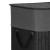 Cos de rufe din bambus cu capac, 2 compartimente, sac detasabil, volum 100L, 54x34x60cm, negru Household NewTrend