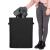 Cos de rufe din bambus cu capac, 2 compartimente, sac detasabil, volum 100L, 54x34x60cm, negru Household NewTrend