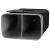 Cos de rufe din bambus cu capac, 2 compartimente, sac detasabil, volum 100L, 54x34x60cm, negru Household NewTrend