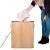 Cos de rufe din bambus, pliabil, cu captuseala detasabila lavabila, 3 compartimente, 150L, 63x42x62cm, maro Household NewTrend