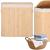 Cos de rufe din bambus, pliabil, cu captuseala detasabila lavabila, 3 compartimente, 150L, 63x42x62cm, maro Household NewTrend