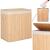 Cos de rufe din bambus, pliabil, cu captuseala detasabila lavabila, 3 compartimente, 150L, 63x42x62cm, maro Household NewTrend
