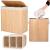 Cos de rufe din bambus, pliabil, cu captuseala detasabila lavabila, 3 compartimente, 150L, 63x42x62cm, maro Household NewTrend