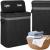 Cos de rufe din bambus cu capac, 2 compartimente, sac detasabil, volum 100L, 54x35x60cm, negru Household NewTrend