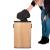 Cos de rufe din bambus cu capac, sac detasabil, volum 72L, 42x33x60cm, maro Household NewTrend