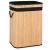 Cos de rufe din bambus cu capac, sac detasabil, volum 72L, 42x33x60cm, maro Household NewTrend