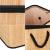 Cos de rufe din bambus cu capac, sac detasabil, volum 72L, 42x33x60cm, maro Household NewTrend