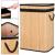 Cos de rufe din bambus cu capac, sac detasabil, volum 72L, 42x33x60cm, maro Household NewTrend